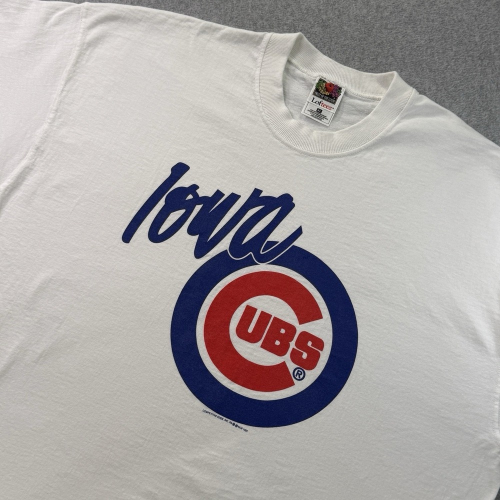 Vintage 1997 Iowa Cubs T-Shirt XL MLB Licensed Fruit of the Loom Lofteez